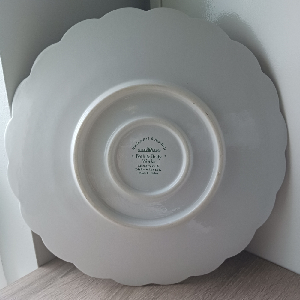 🌷 Bath & Bodyworks Large Ceramic Serving Plate / Platter - Picture 10 of 11